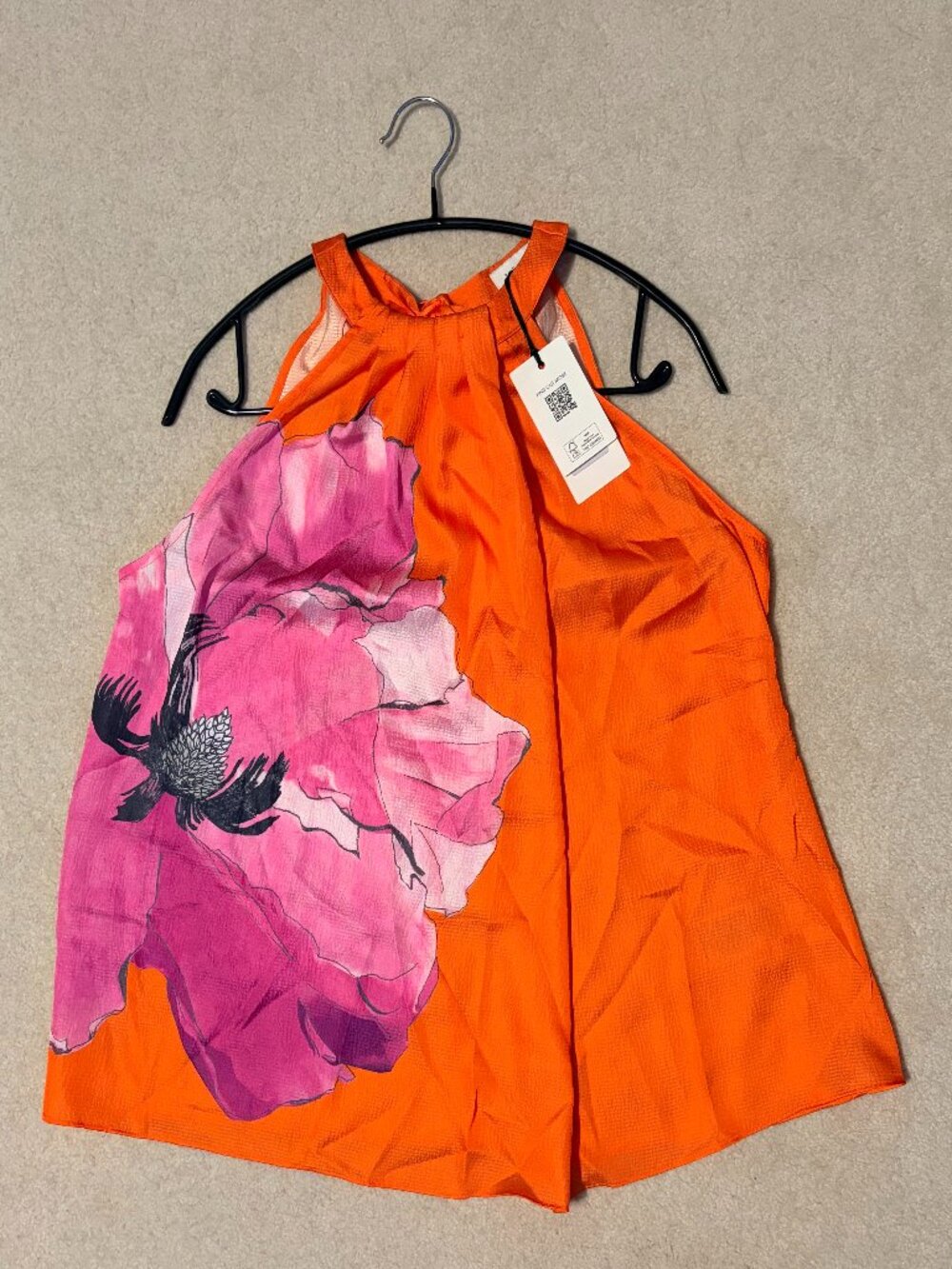 Ted Baker London Women's Orange/Pink Flower Shirt